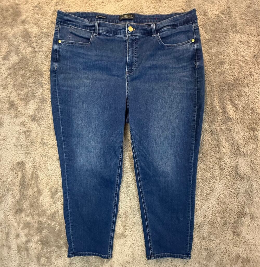 Talbots Woman Flawless Five Pocket Jeans Jegging Crop Size 20 20W
